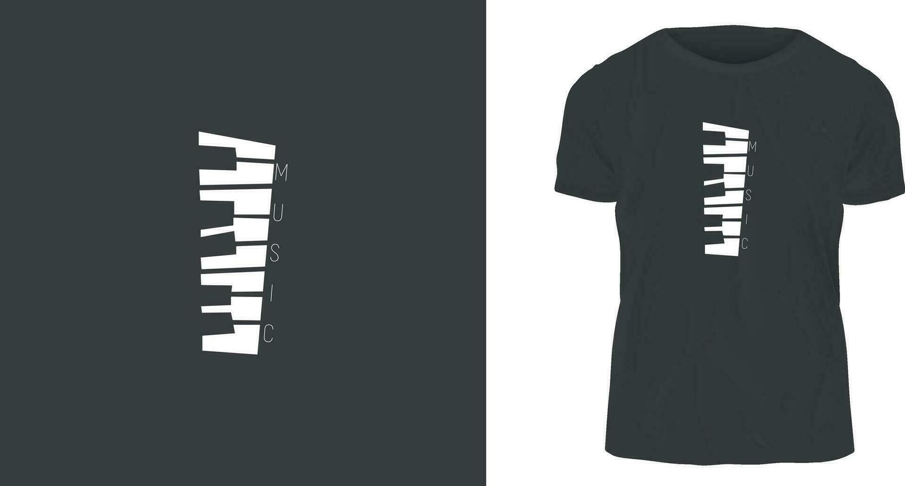 camiseta Projeto modelo, musical instrumento vetor