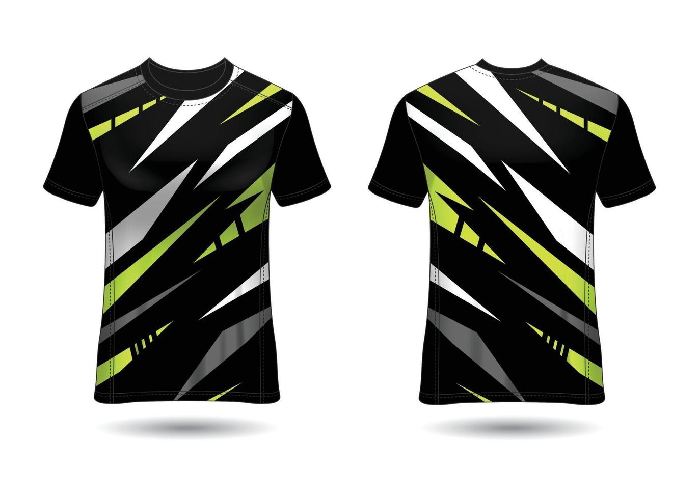 design de esporte de t-shirt. camisa de corrida. vista frontal e traseira uniforme. vetor