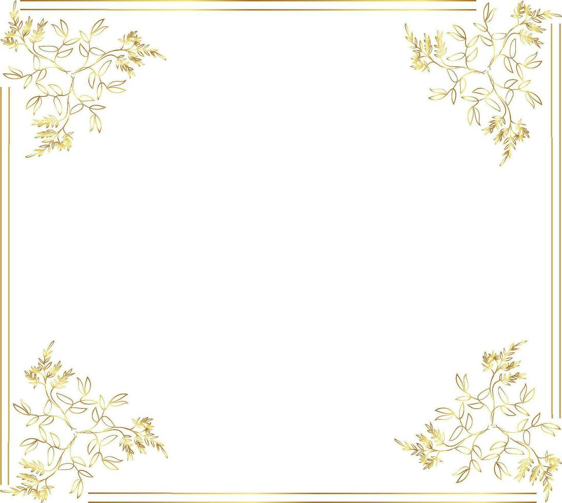 quadro, Armação com flores luxo Preto floral retângulo canto certificado página vetor