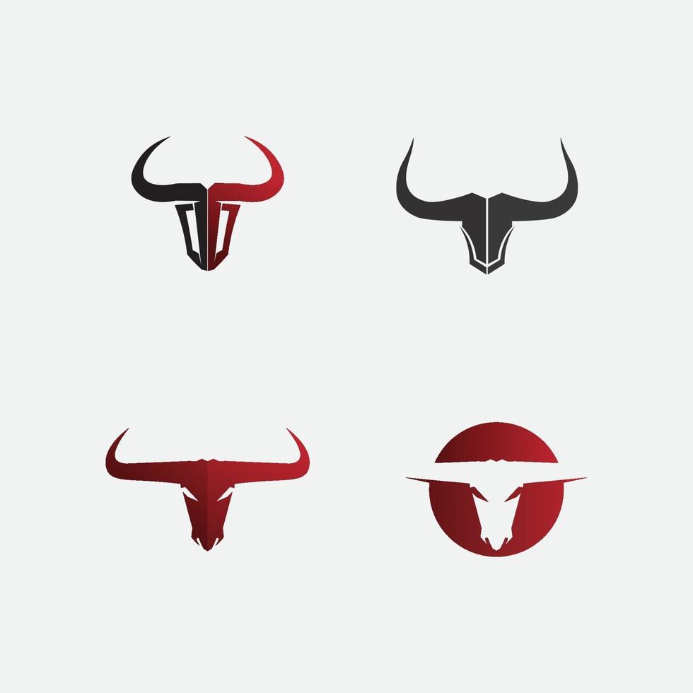 touro cabeça de búfalo vaca design de logotipo animal vetor logotipo de cabeça de animal selvagem