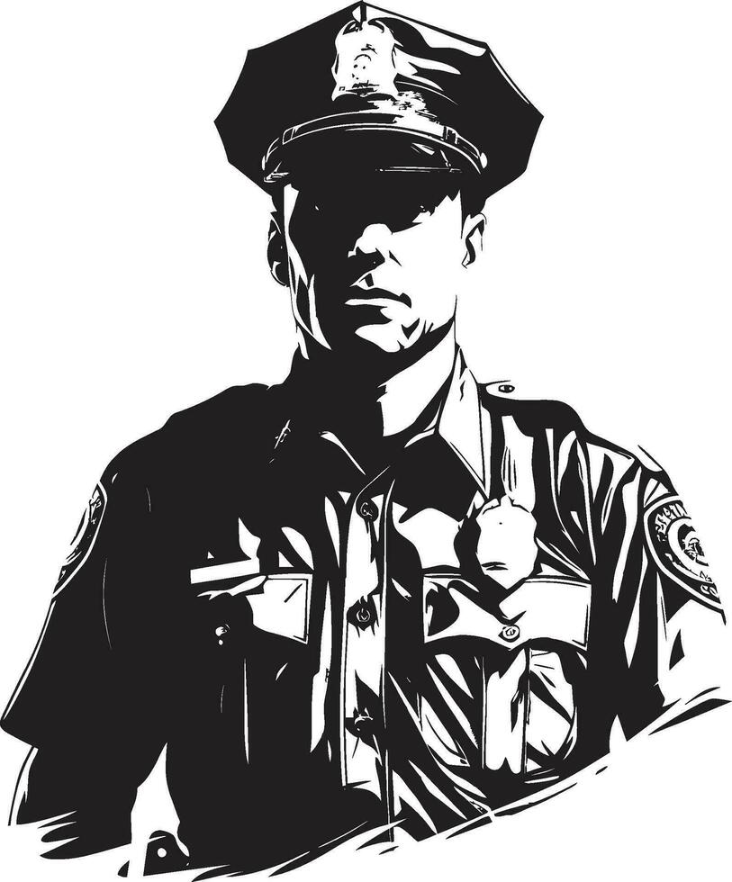 a arte do policiamento polícia Policial vetor vida crachá e além vetor representações do polícia oficiais
