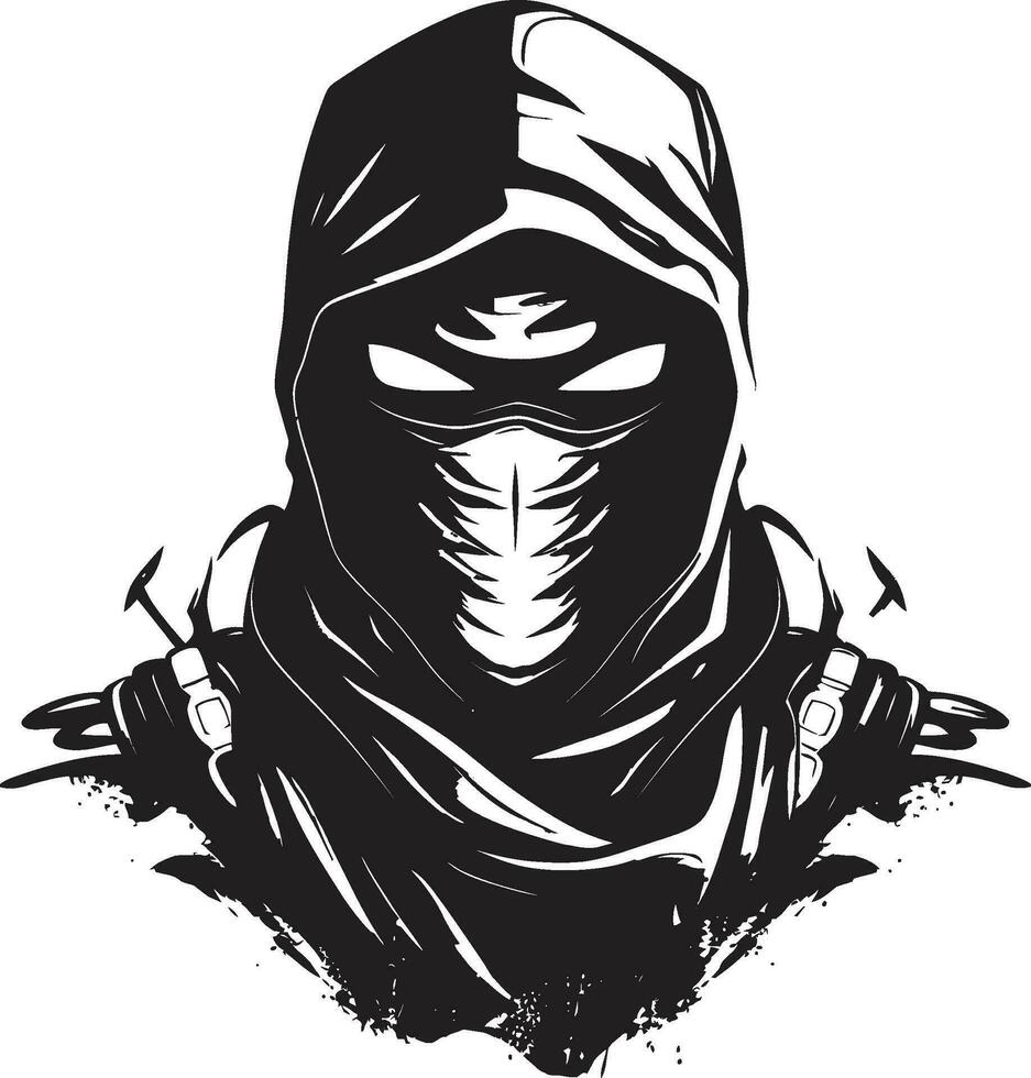 a mística do ninja vetores astuto inaugurações construindo ninja legendas a mundo do vetor ilustração