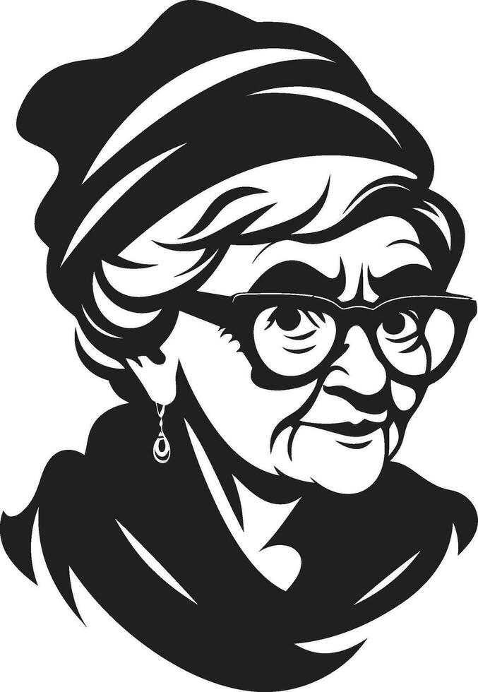 a arte do crescendo velho vetorizado idosos idosos mulheres vetor silhuetas