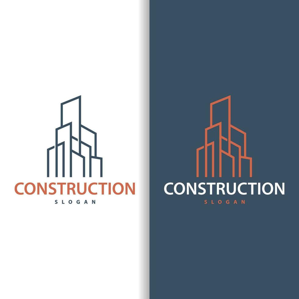 construção real Estado apartamento construção logotipo, elegante Prêmio rústico monograma vetor Projeto