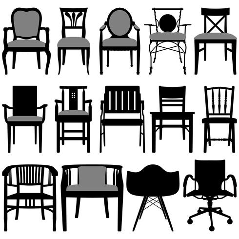 Design da cadeira. vetor