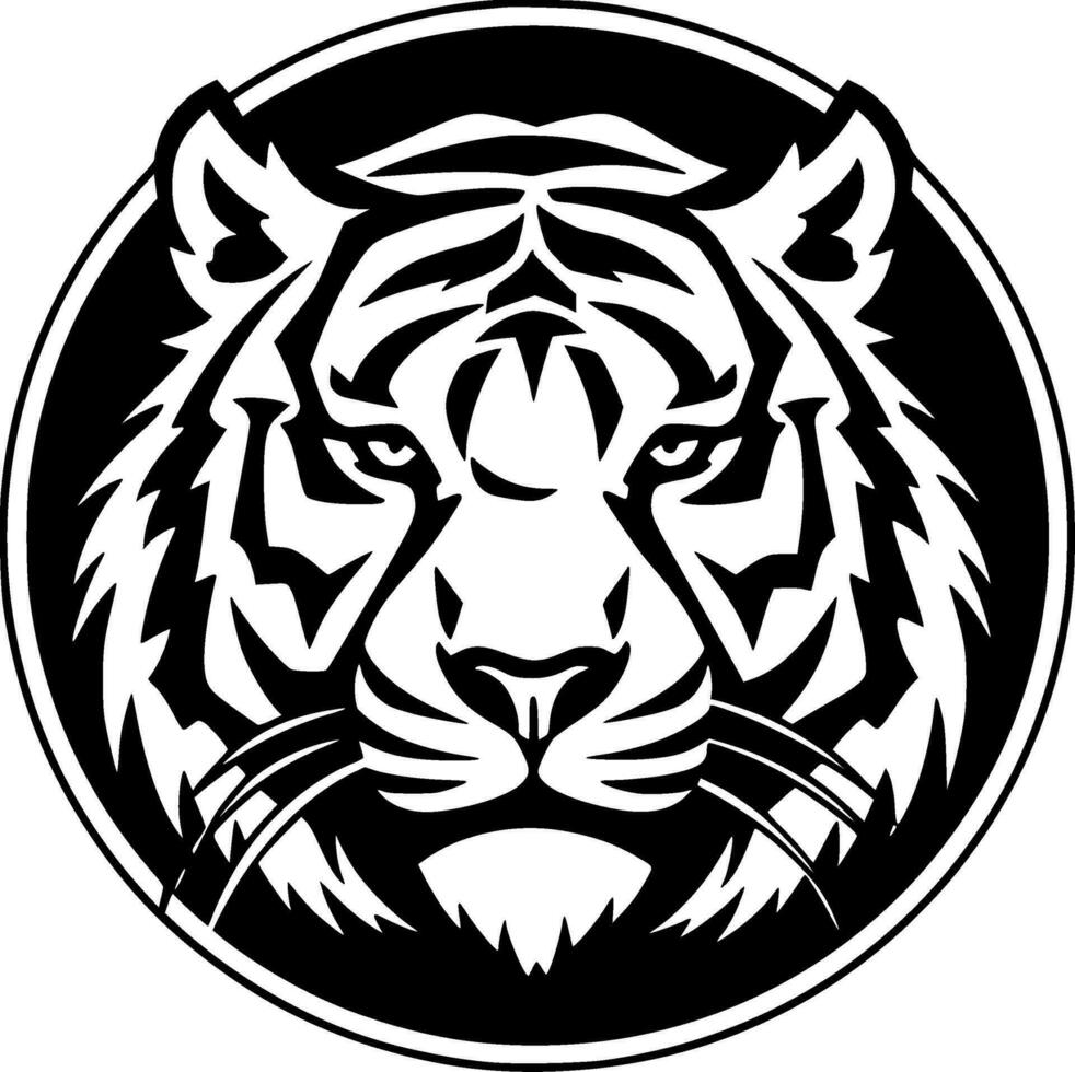 tigre, Preto e branco vetor ilustração