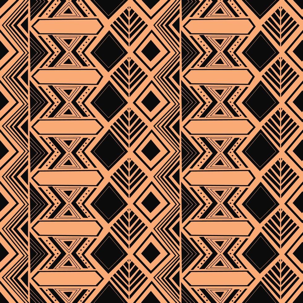 Tribal exclusivo desenhado à mão estilo maori motivos sem costura vetor