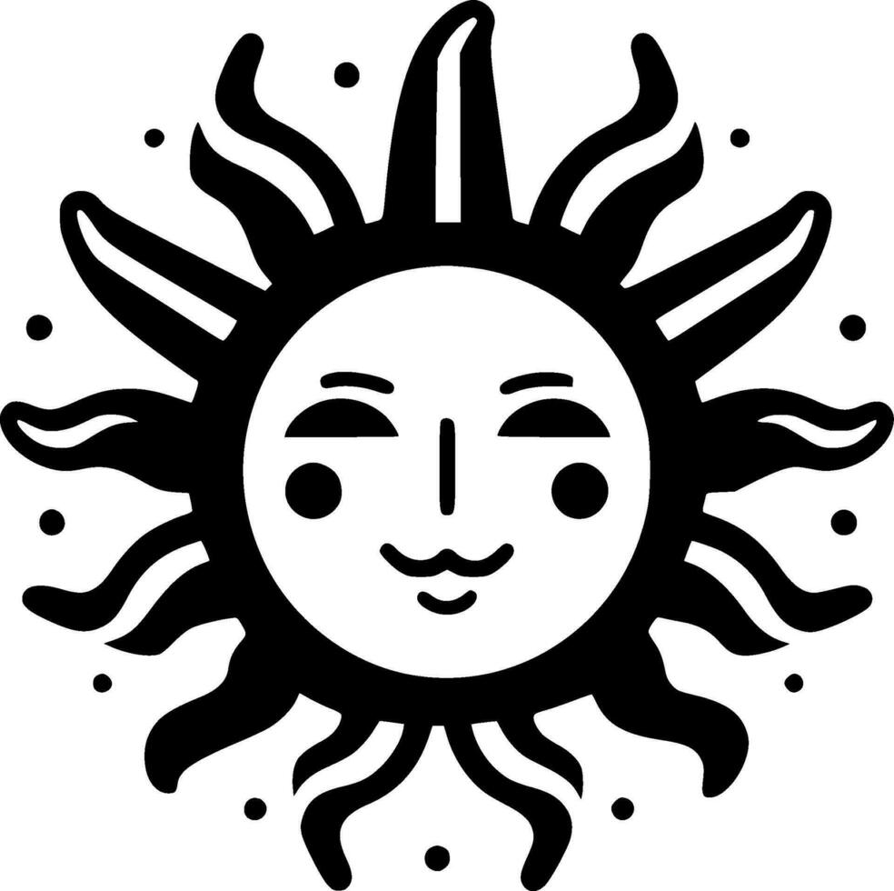 Sol - minimalista e plano logotipo - vetor ilustração