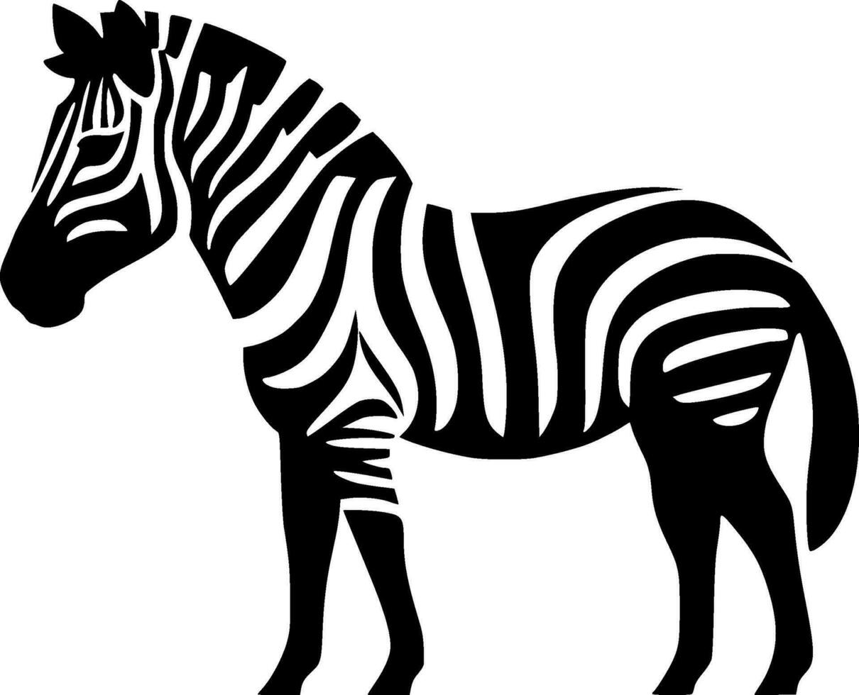 zebra, minimalista e simples silhueta - vetor ilustração