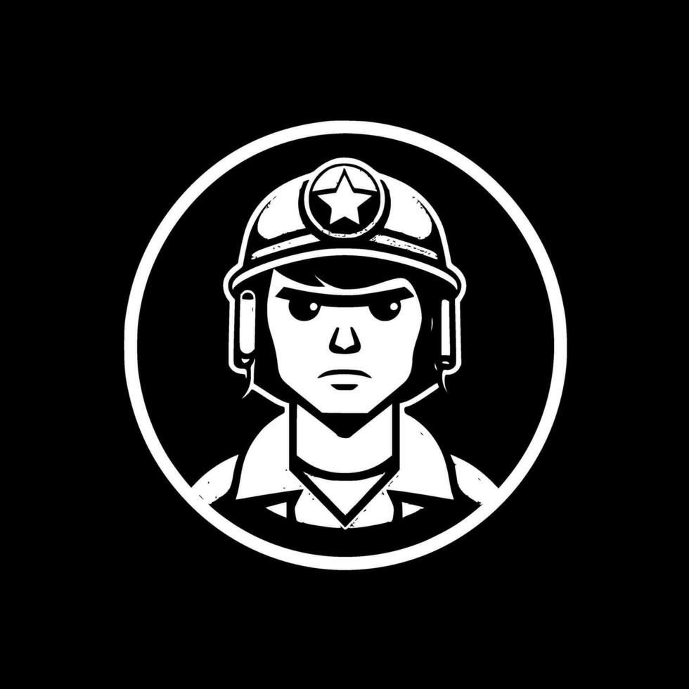 exército - minimalista e plano logotipo - vetor ilustração