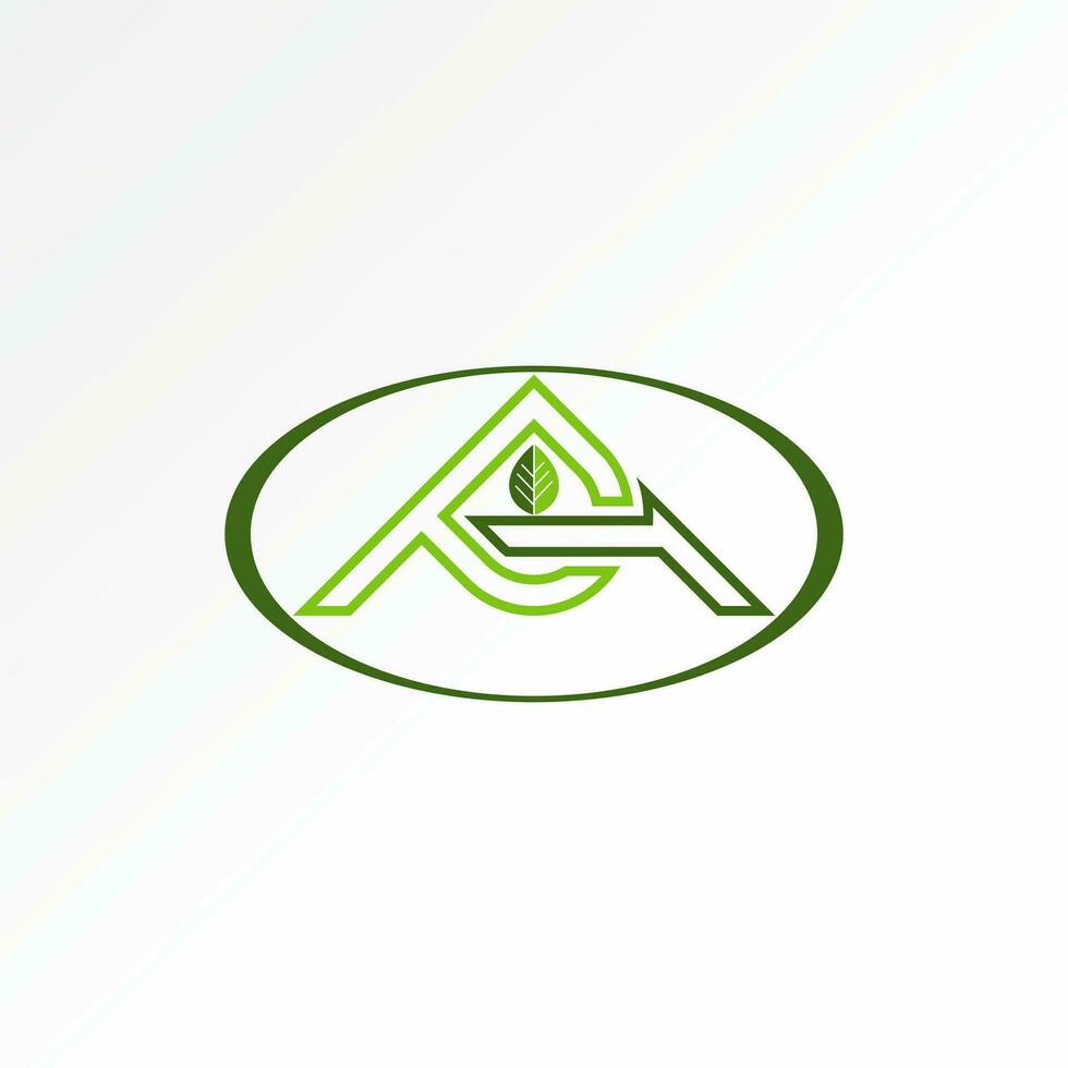 logotipo Projeto gráfico conceito criativo Prêmio abstrato vetor estoque único inicializar carta ap ou ap Fonte em linha conectar. relacionado monograma verde natureza