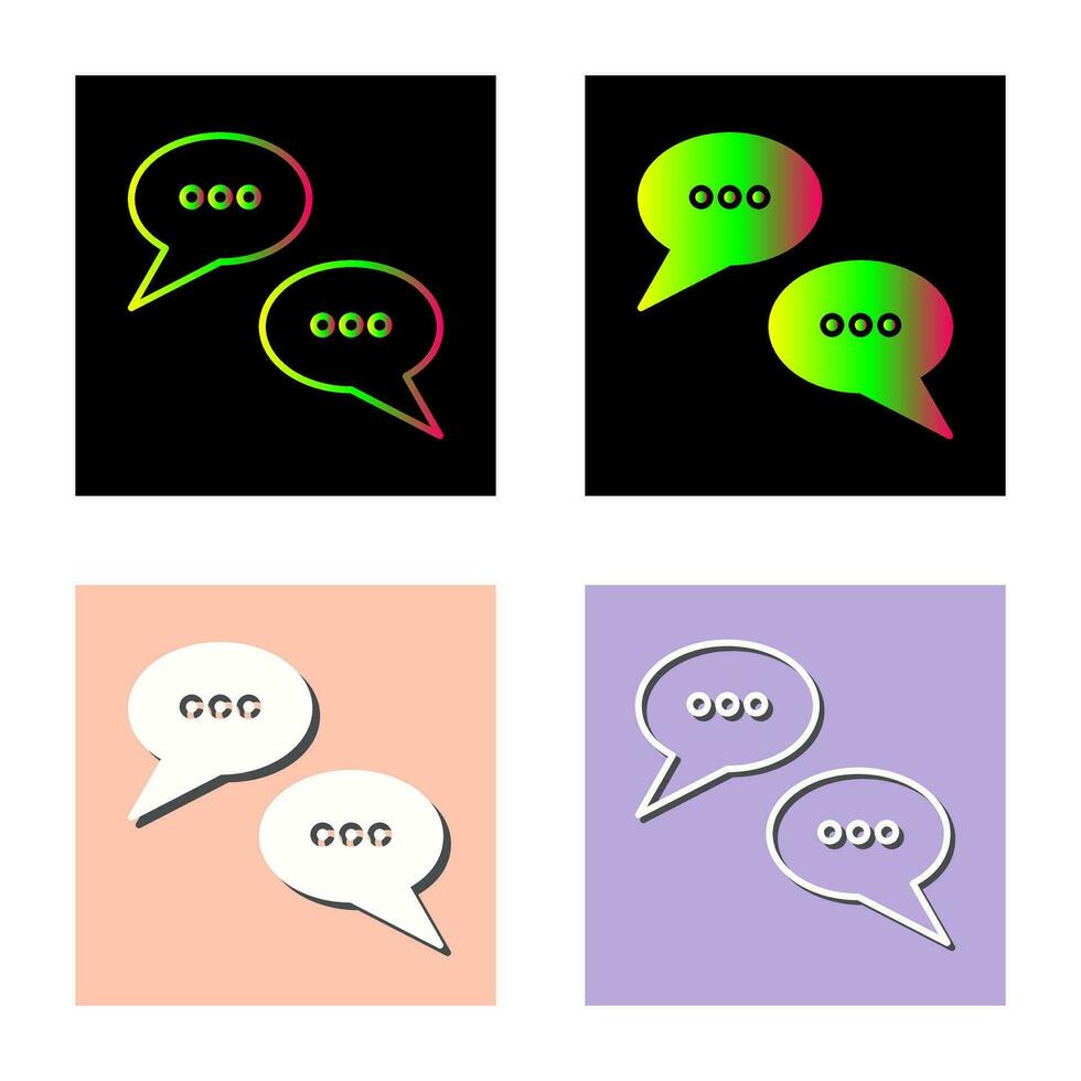 ícone de vetor de bolhas de conversa