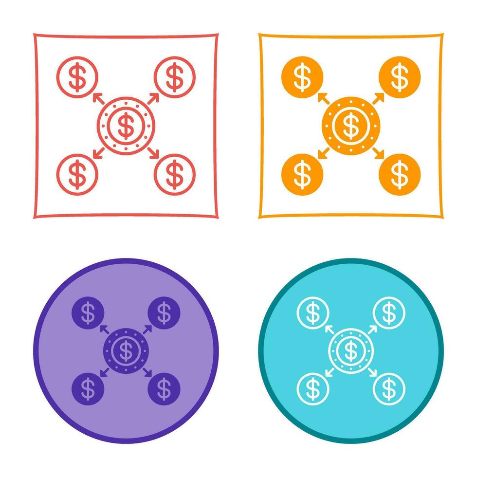 ícone de vetor de distribuição