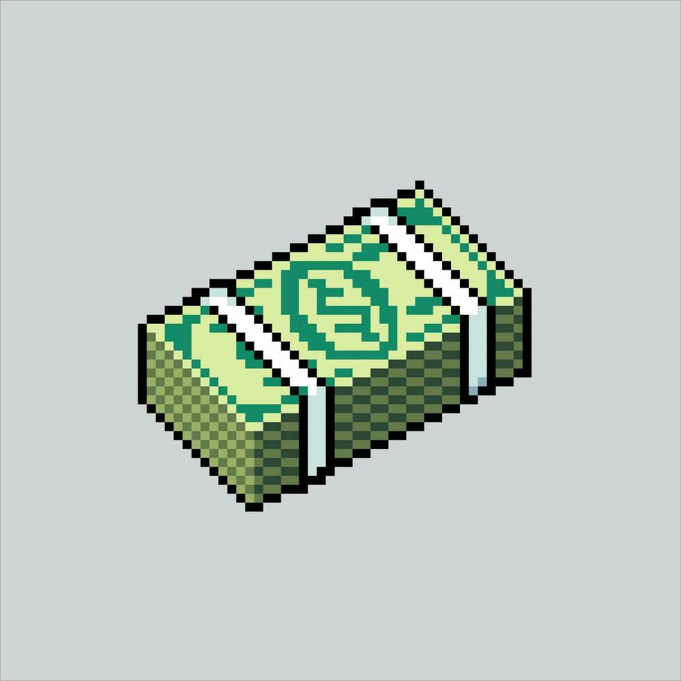 pixel arte ilustração dinheiro dinheiro. pixelizada dinheiro dinheiro. dinheiro dinheiro pixelizada para a pixel arte jogos e ícone para local na rede Internet e vídeo jogo. velho escola retrô. vetor