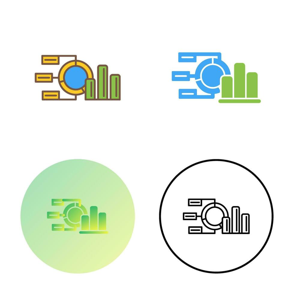 ícone de vetor de gráfico de pizza