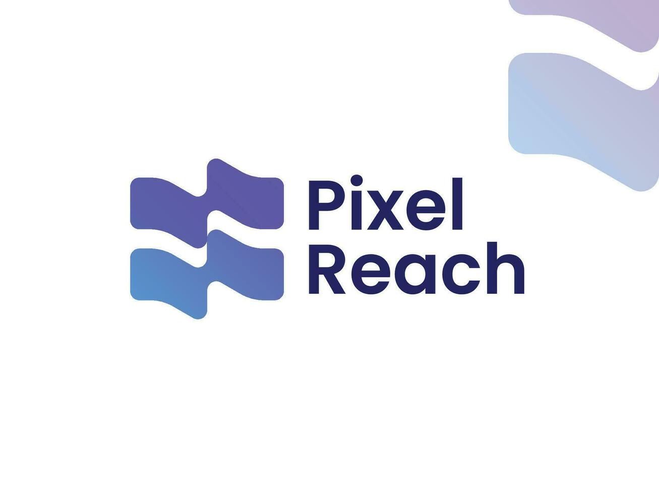 moderno logotipo conceito para pixel tecnologia vetor