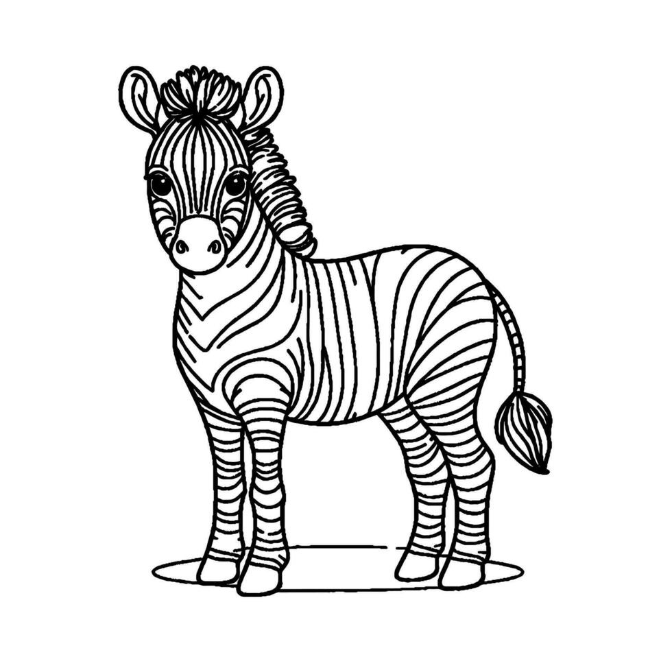 zebra padronizar coloração livro vetor