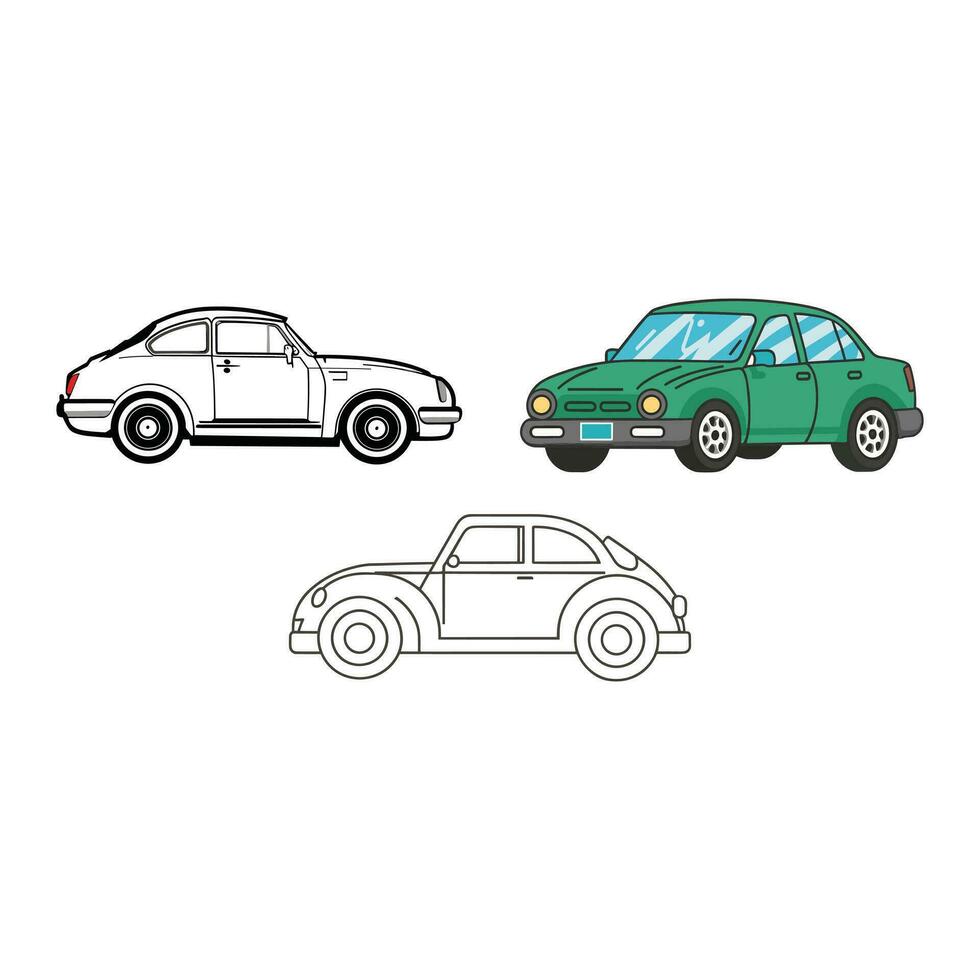 carro ícone conjunto ilustração vetor