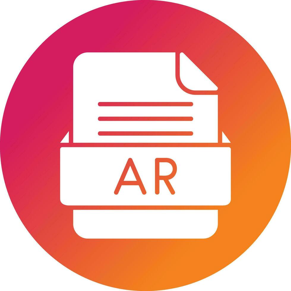 ar Arquivo formato vetor ícone