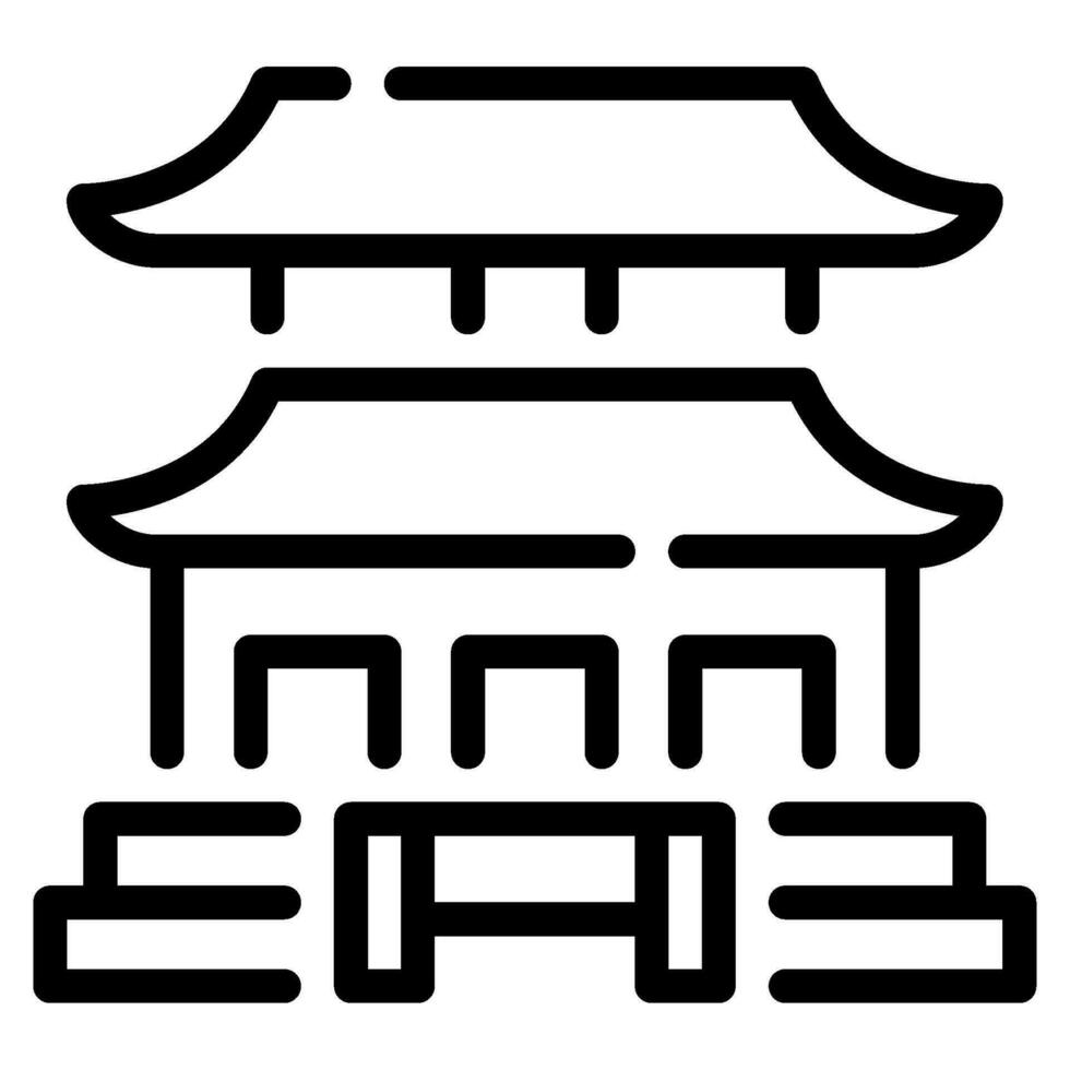 gyeongbokgung Palácio ícone ilustração, para uiux, infográfico, etc vetor