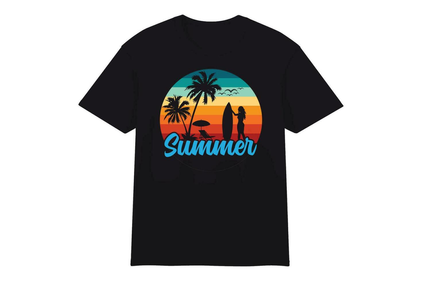 verão camiseta Projeto vetor