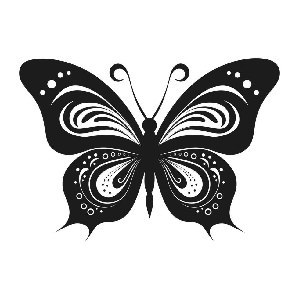 borboleta silhueta vetor ilustração, vôo borboleta Preto silhueta, monarca clipart isolado em uma branco fundo