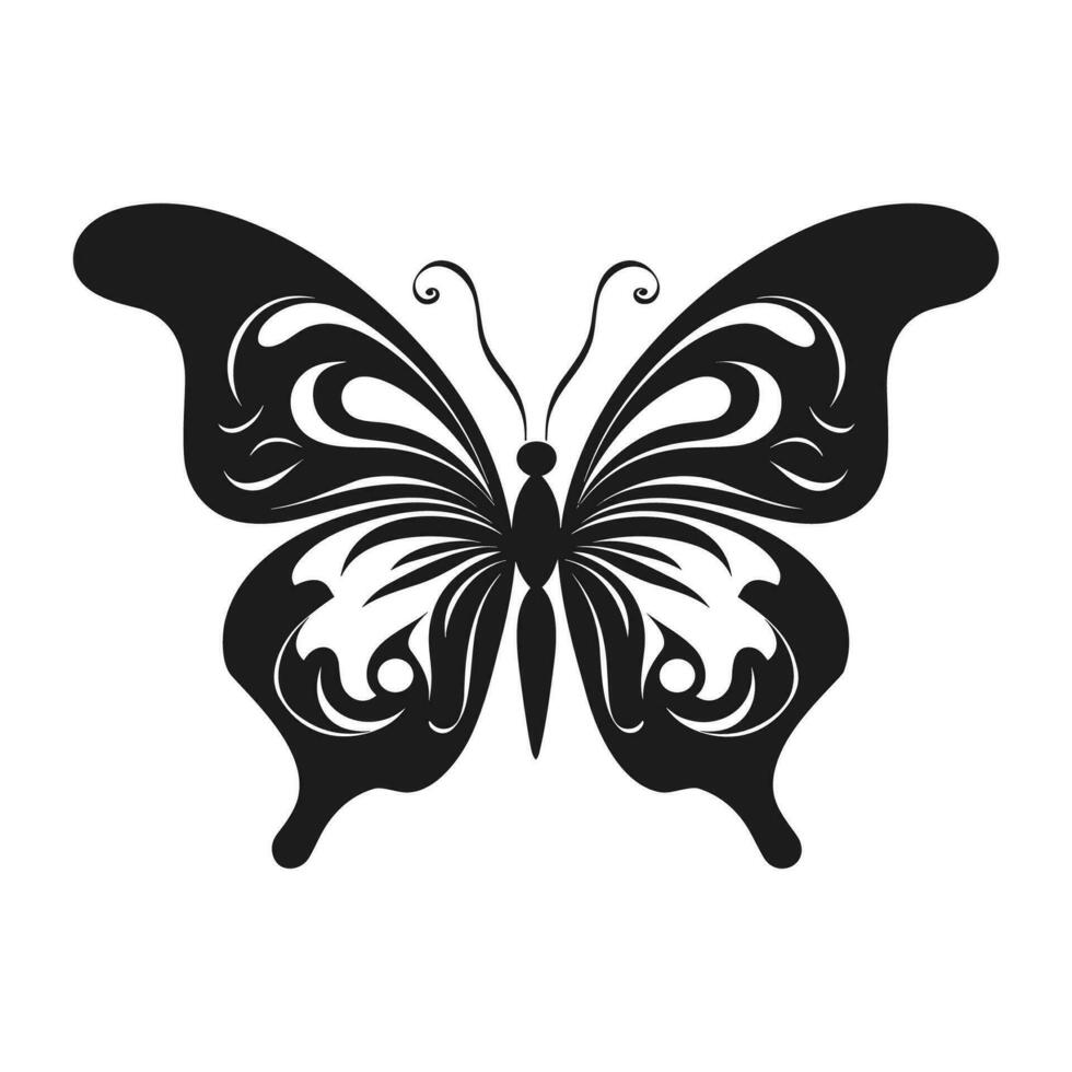 borboleta silhueta vetor ilustração, vôo borboleta Preto silhueta, monarca clipart isolado em uma branco fundo