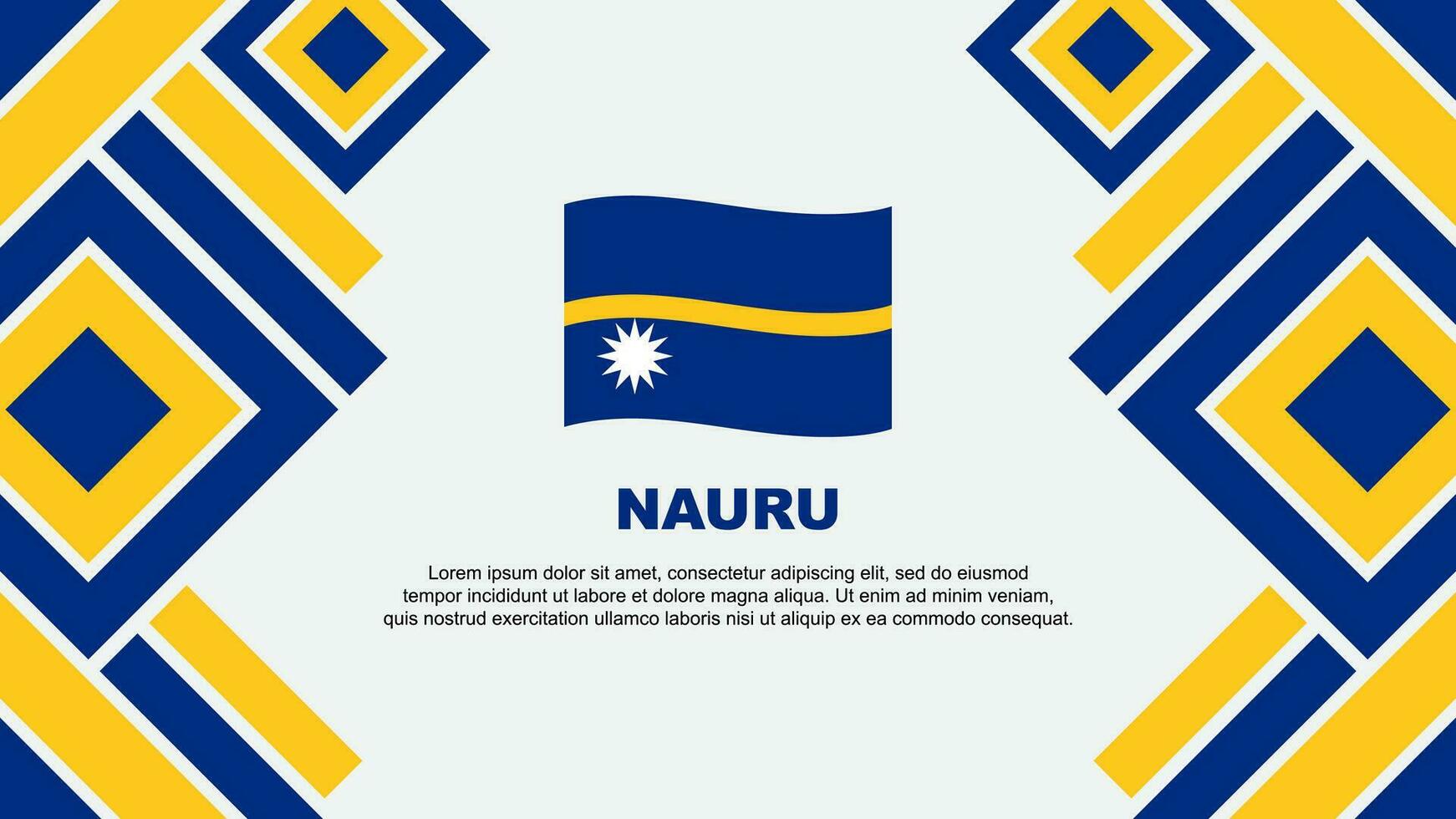 nauru bandeira abstrato fundo Projeto modelo. nauru independência dia bandeira papel de parede vetor ilustração. nauru