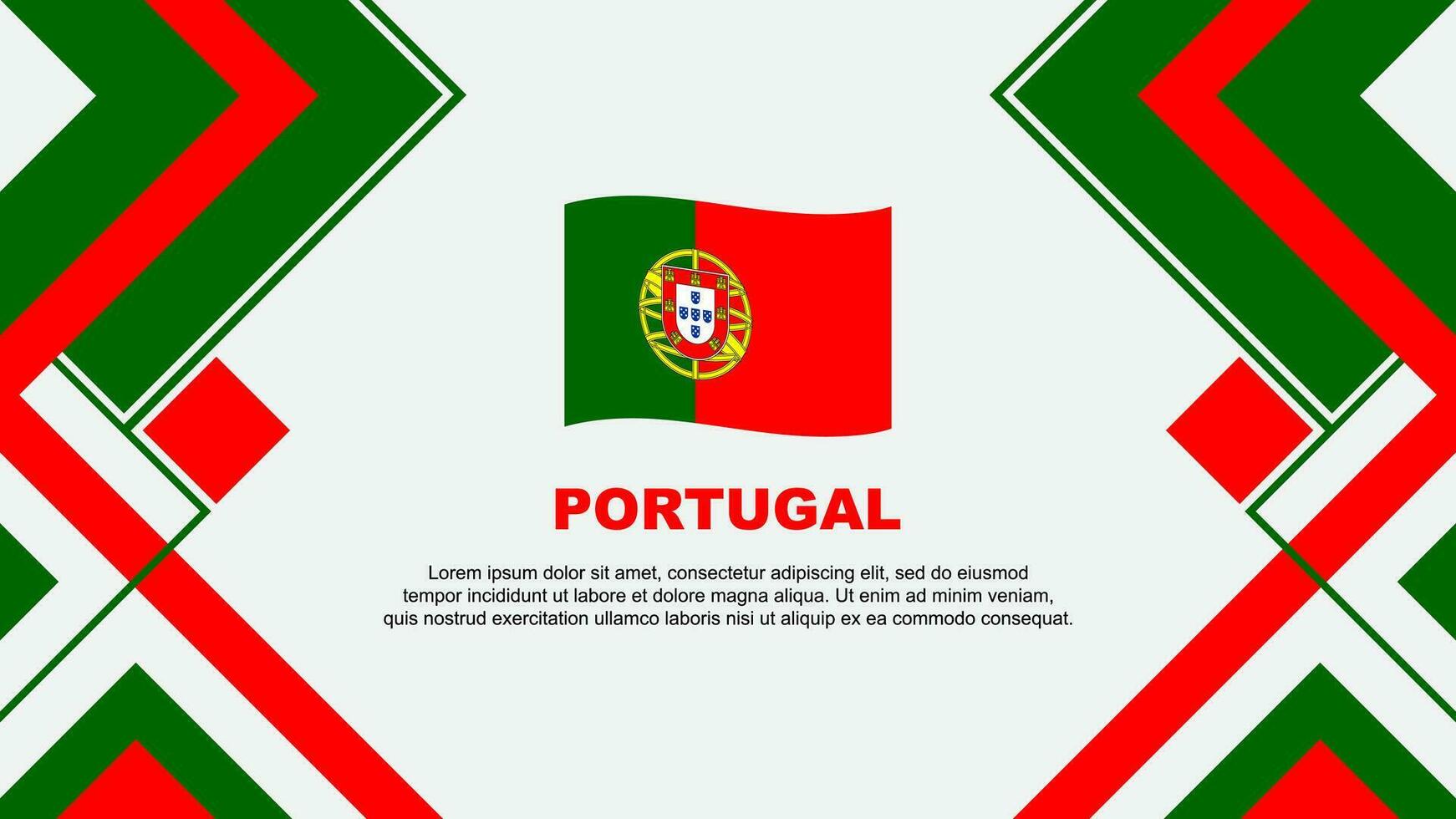 Portugal bandeira abstrato fundo Projeto modelo. Portugal independência dia bandeira papel de parede vetor ilustração. Portugal bandeira