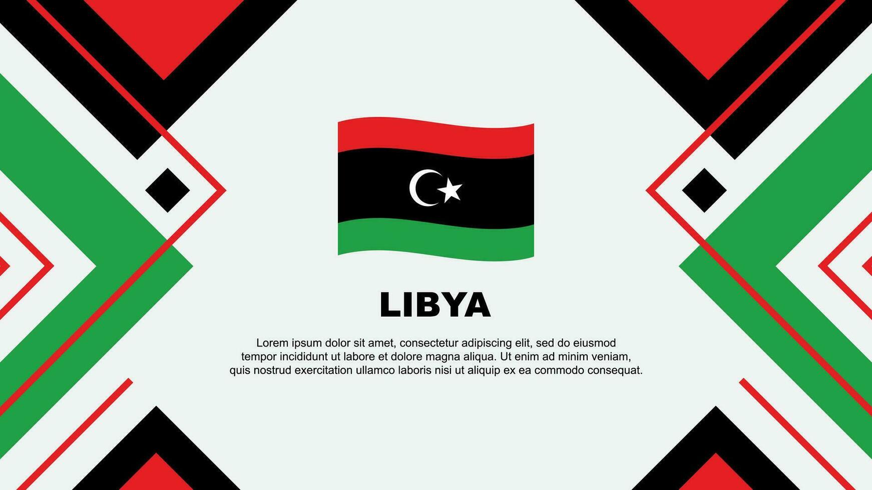 Líbia bandeira abstrato fundo Projeto modelo. Líbia independência dia bandeira papel de parede vetor ilustração. Líbia ilustração