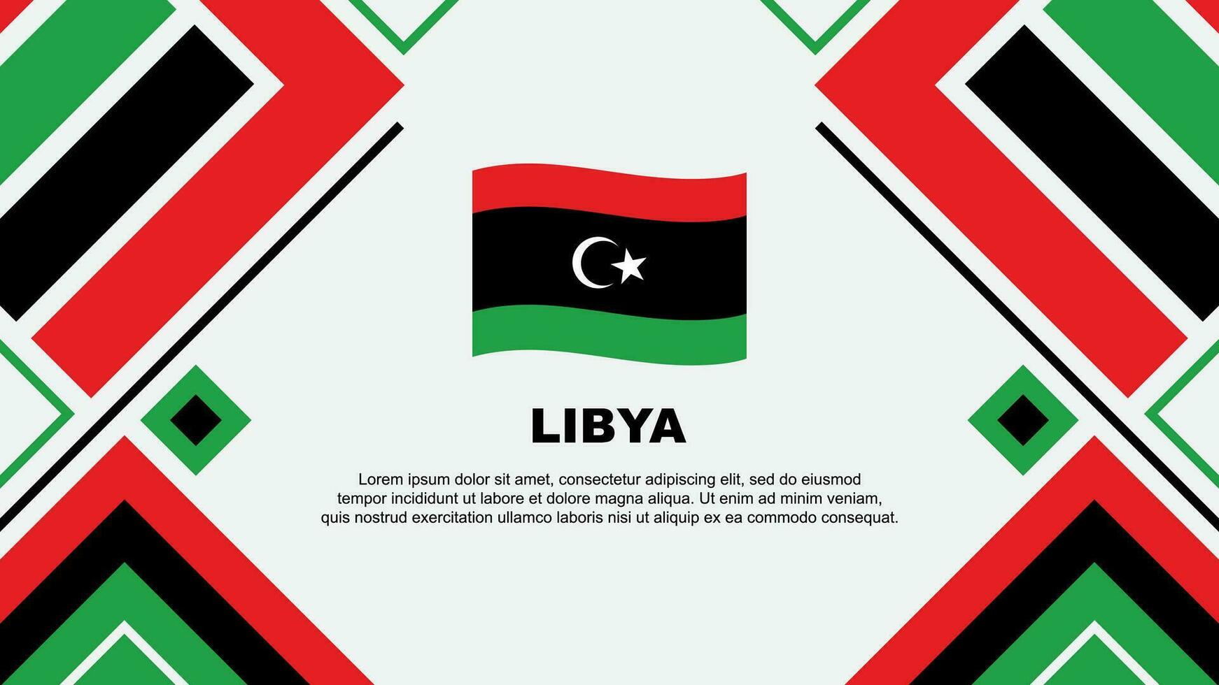 Líbia bandeira abstrato fundo Projeto modelo. Líbia independência dia bandeira papel de parede vetor ilustração. Líbia bandeira
