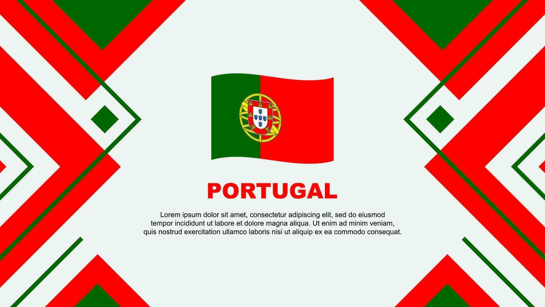 Portugal bandeira abstrato fundo Projeto modelo. Portugal independência dia bandeira papel de parede vetor ilustração. Portugal ilustração