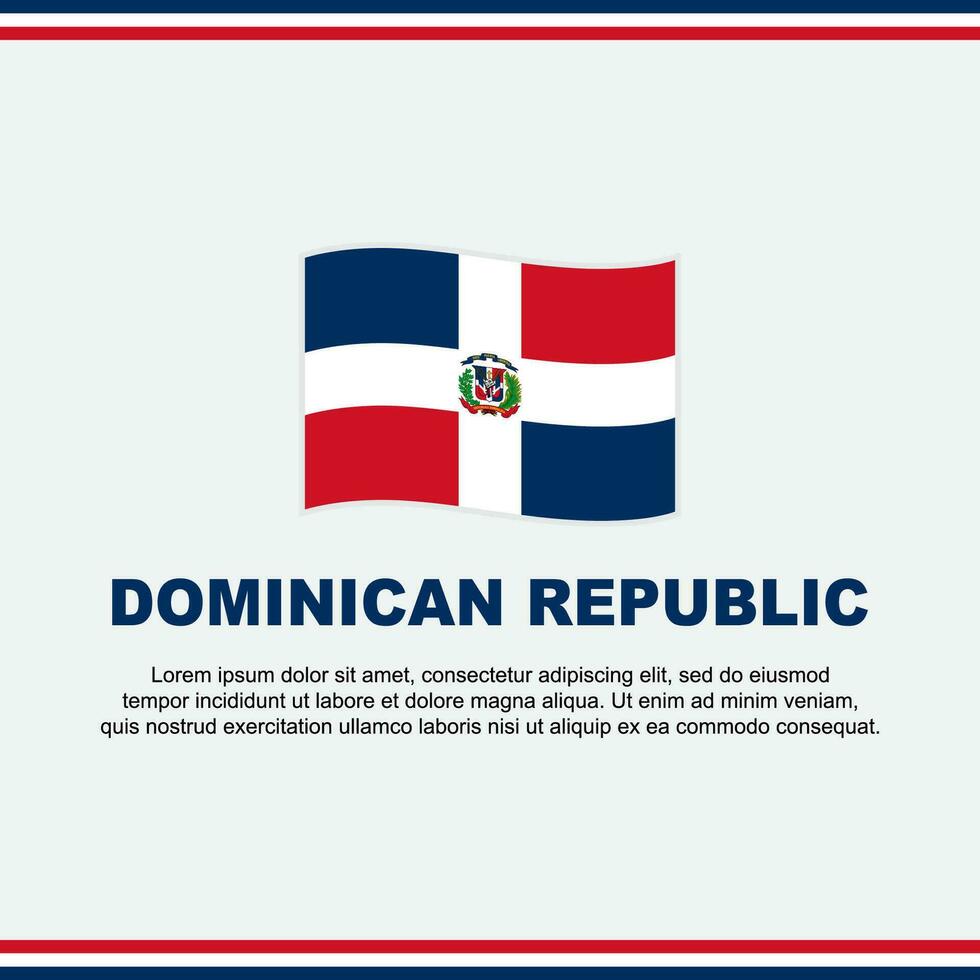 dominicano república bandeira fundo Projeto modelo. dominicano república independência dia bandeira social meios de comunicação publicar. dominicano república Projeto vetor