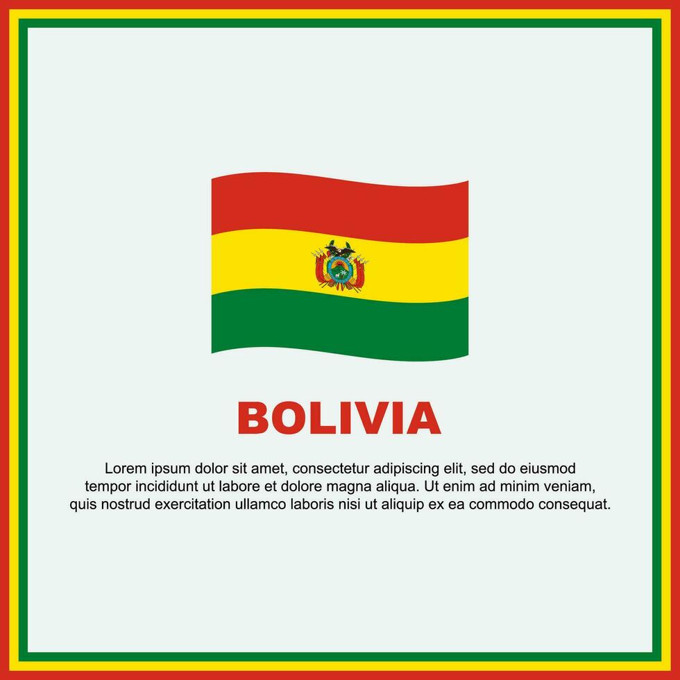 Bolívia bandeira fundo Projeto modelo. Bolívia independência dia bandeira social meios de comunicação publicar. Bolívia bandeira vetor