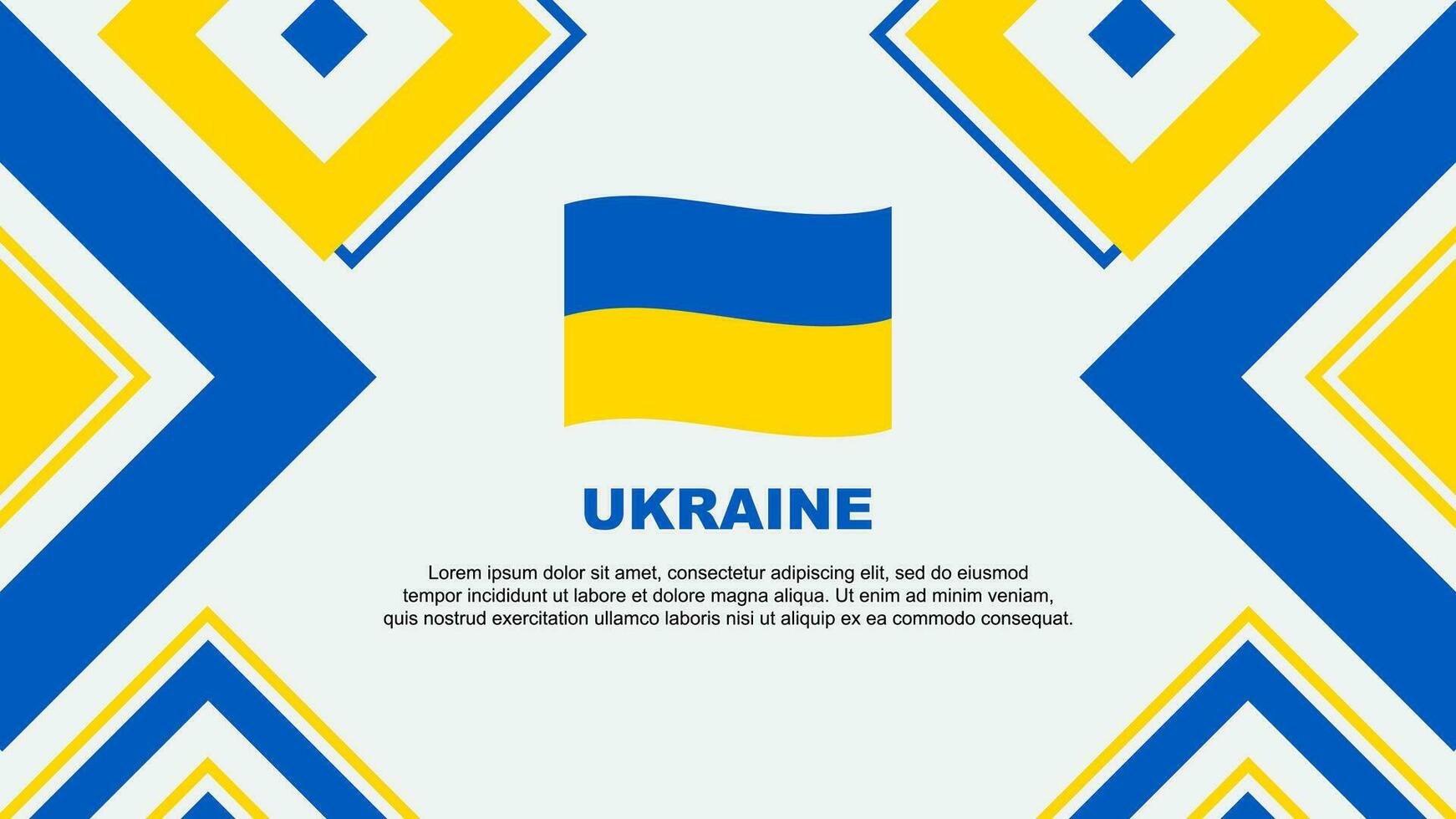 Ucrânia bandeira abstrato fundo Projeto modelo. Ucrânia independência dia bandeira papel de parede vetor ilustração. Ucrânia independência dia