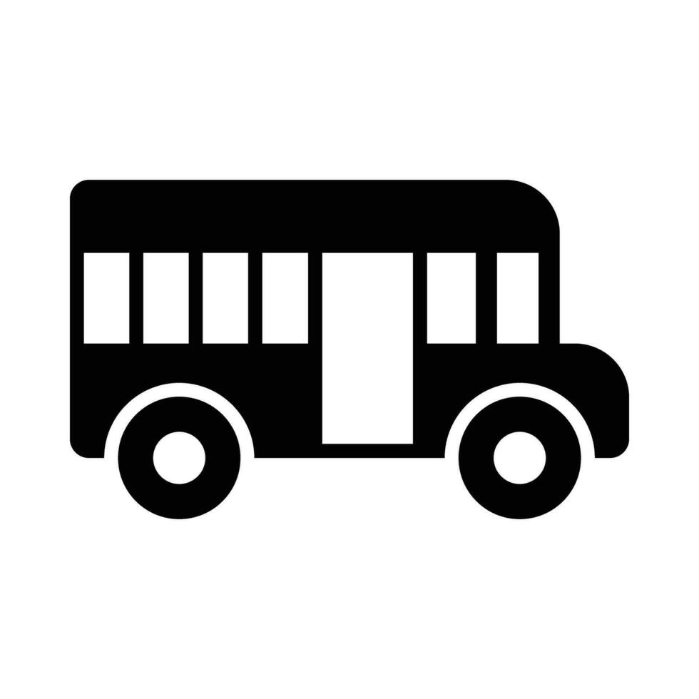escola ônibus glifo ícone Projeto vetor