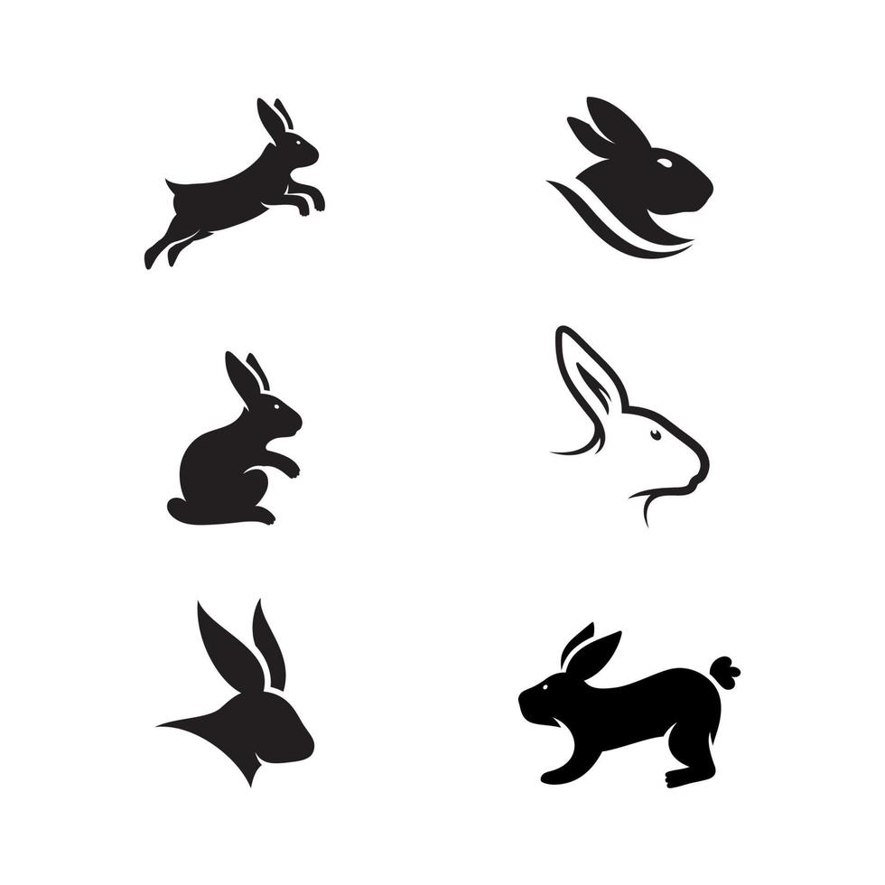 ilustração vetorial modelo de ícone de coelho vetor
