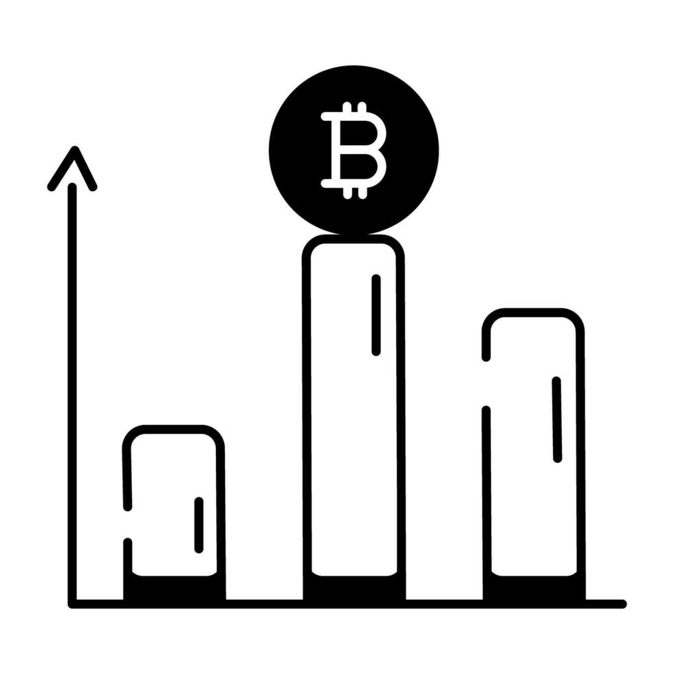 criptomoeda negociação linear ícone vetor