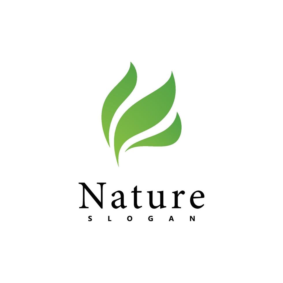 modelo de design de vetor de logotipo de natureza. ícone de folha