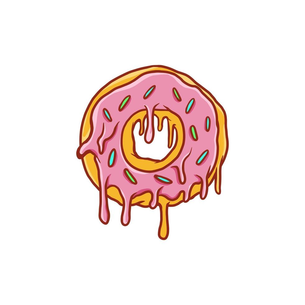 ilustração vetorial de donut vetor