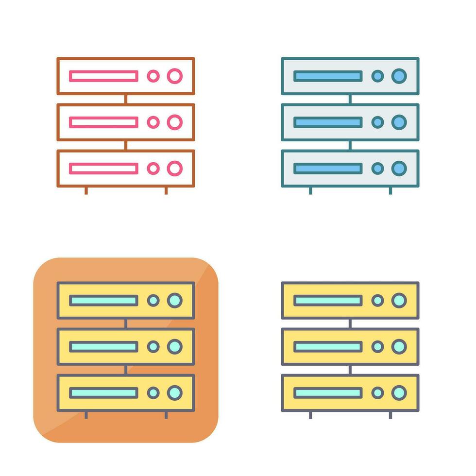 ícone de vetor de servidor exclusivo