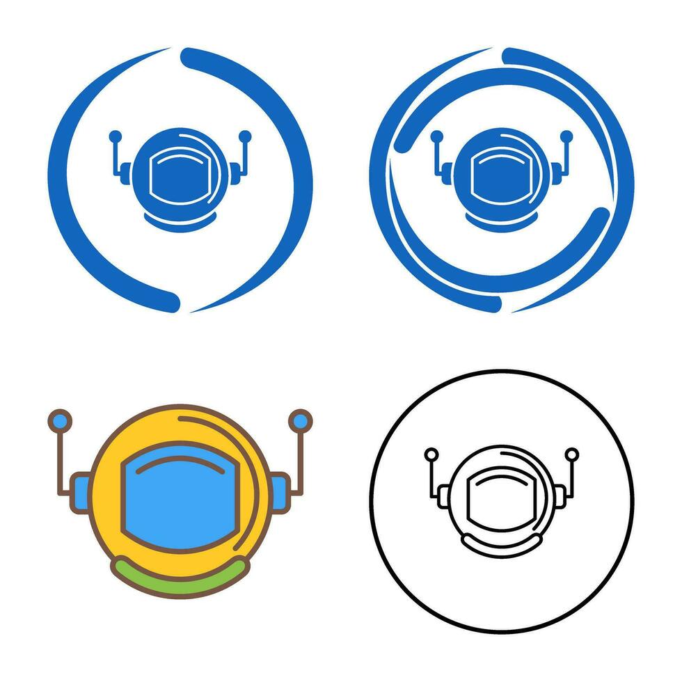 ícone de vetor de capacete de astronauta