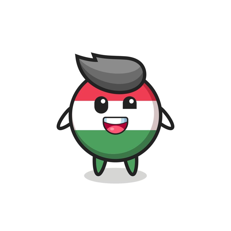 ilustração de um personagem distintivo da bandeira da Hungria com poses estranhas vetor