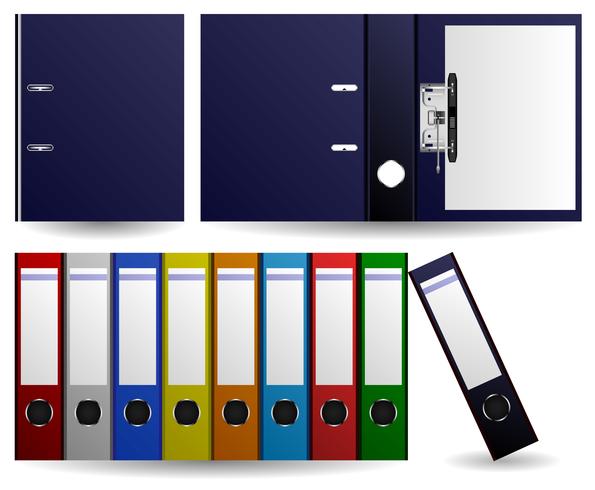 Arquivos e pastas Ring Binder. vetor