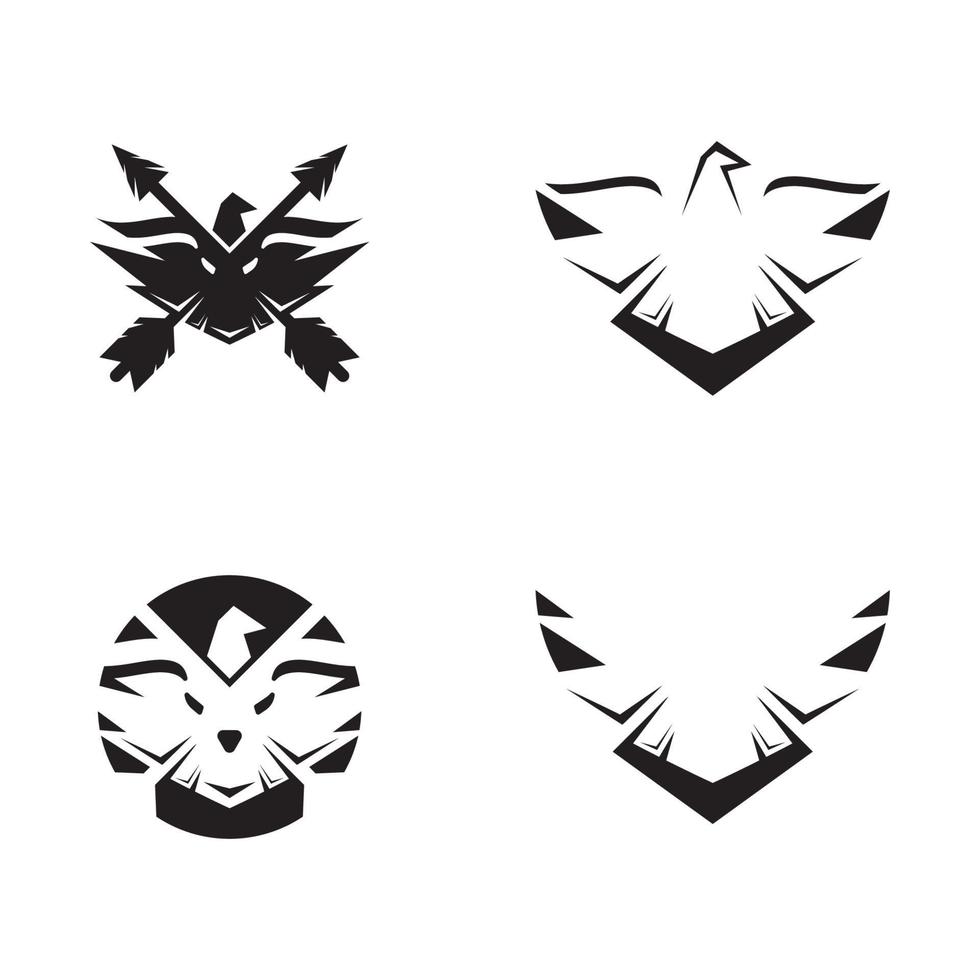 águia logotipo modelo vetor ícone cenografia