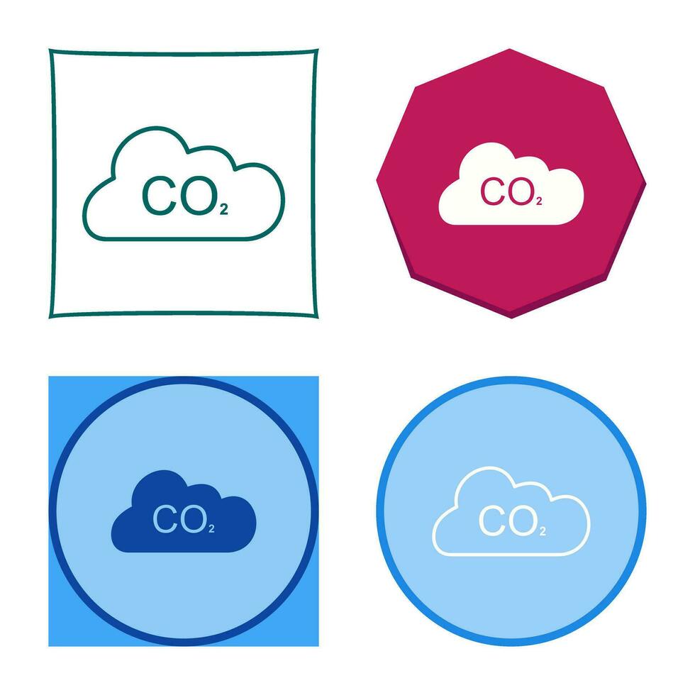 ícone de vetor de dióxido de carbono