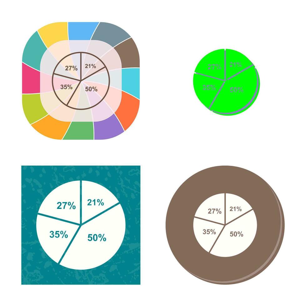 ícone de vetor de gráfico de pizza