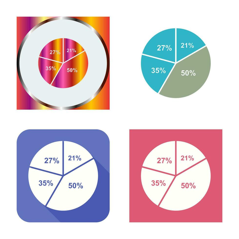 ícone de vetor de gráfico de pizza