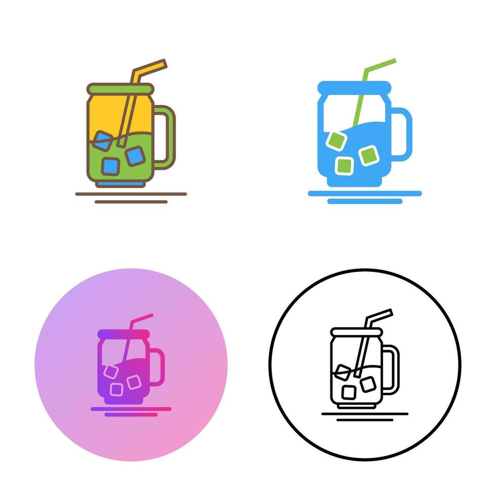 ícone de vetor de chá gelado
