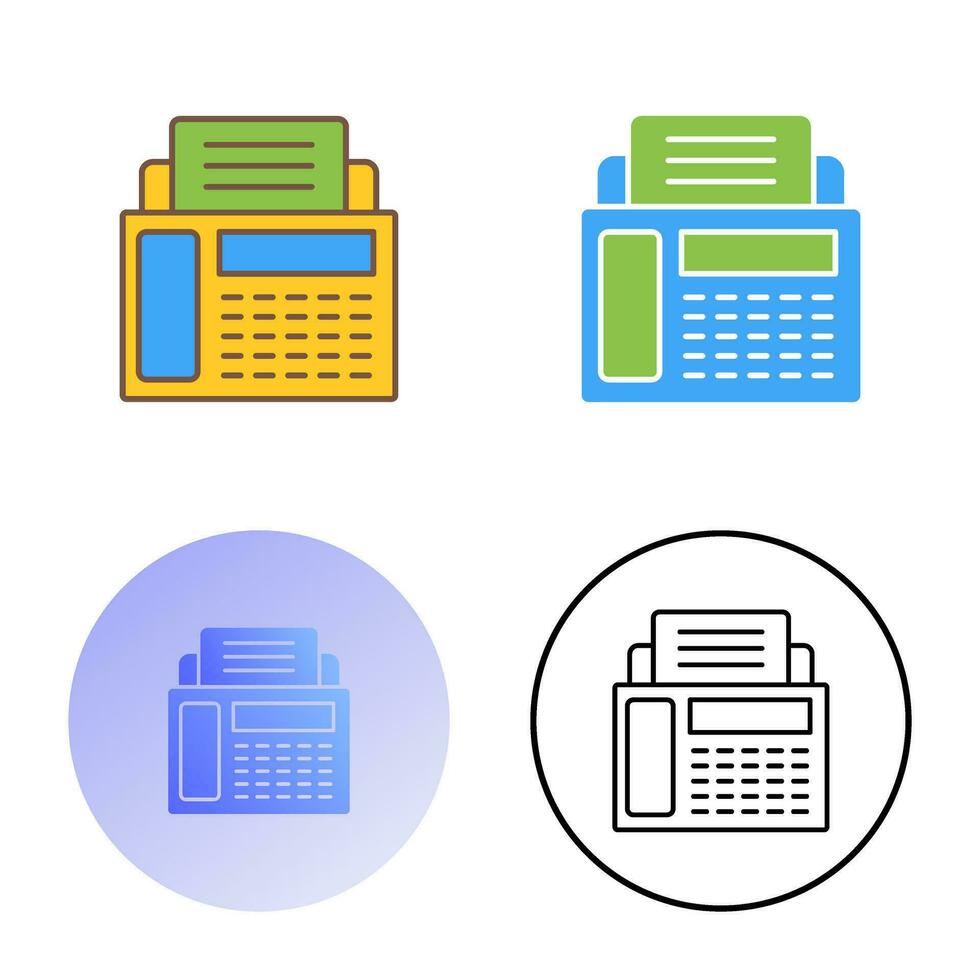 ícone de vetor de máquina de fax